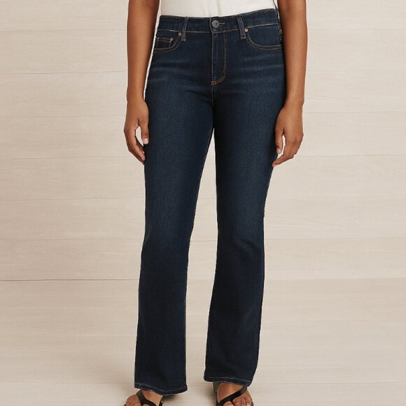 Principle Denim Women's Dark Blue Mid Rise Bootcut Jeans size 27 - Picture 1 of 8